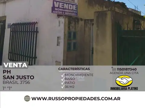 Venta PH mono ambiente San Justo