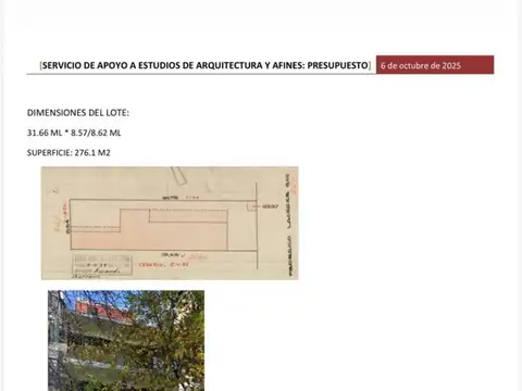 Terreno en Venta en Colegiales, USD 930.000