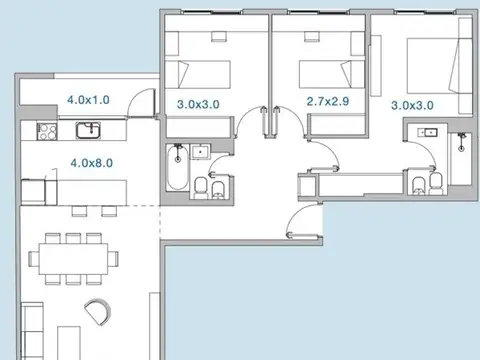 Departamento en Venta de 4 ambientes