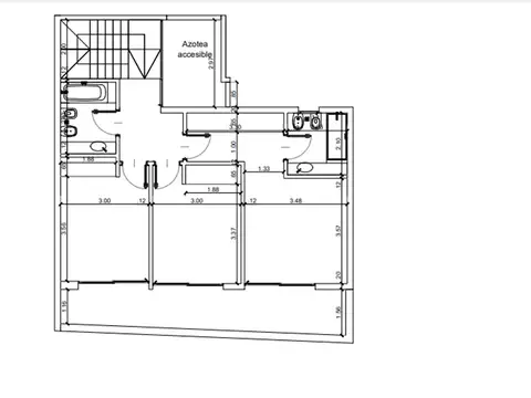 Departamento 2 ambientes con 1 baño