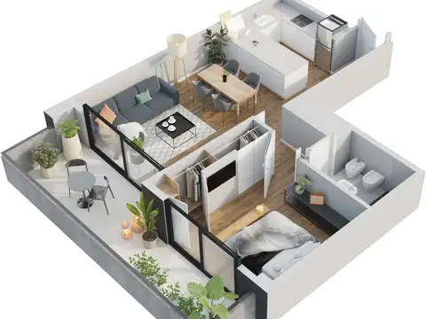 Las Cañitas - 2 Ambientes a estrenar con gran terraza - Última unidad disponible