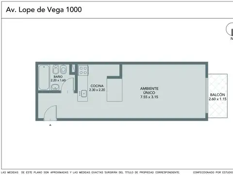 Departamento en Venta de Monoambiente