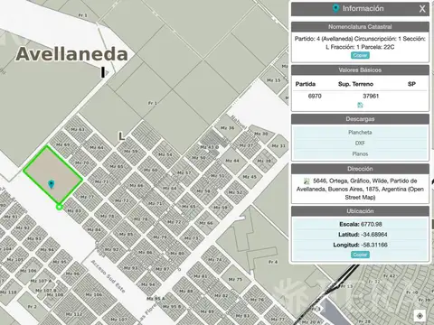 Terreno en Venta en Wilde, USD 2.500.000