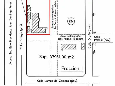 Venta de Terreno industrial de 37691m2 en Wilde