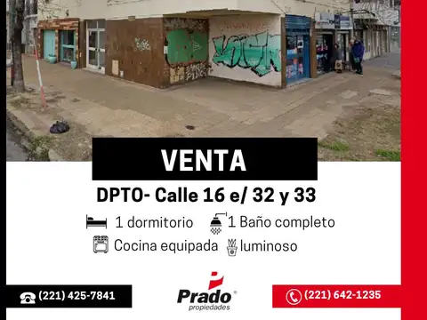 DEPARTAMENTO 1 DORM EN VENTA. ZONA LA PLATA