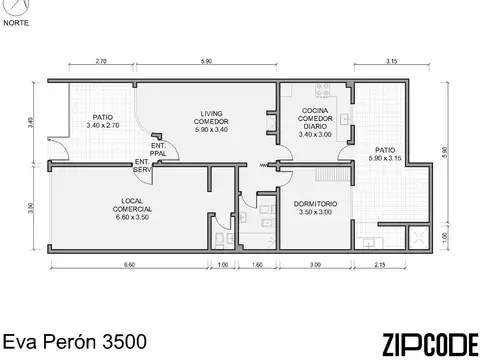 Depto Tipo Casa en Venta al Noroeste