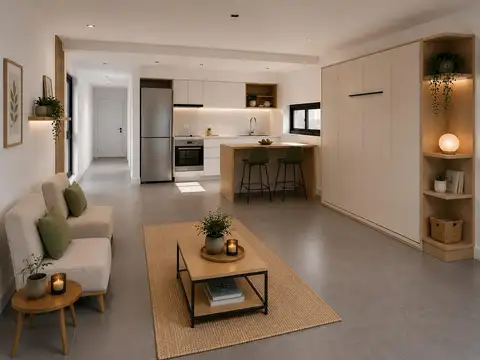 Departamento 2 ambientes con 1 baño