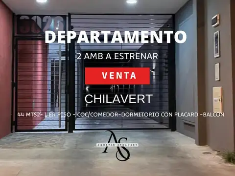 Departamento 2 amb a estrenar en chilavert