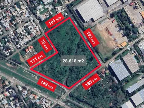 Predio de 28.800 mts en Zona Industrial El Triangulo, Garin
