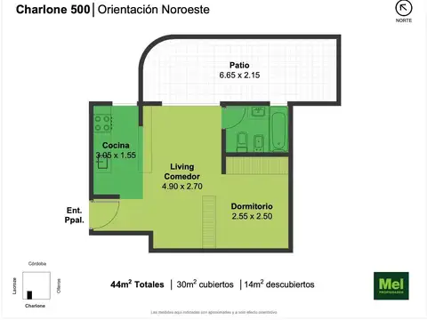 Charlone 500, Piso 1