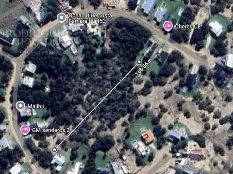 Lote en venta Costa Esmeralda fondo libre