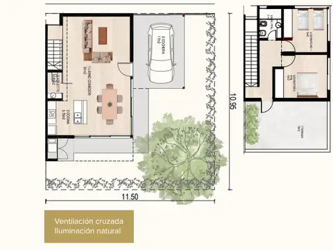 Casa 4 ambientes con 2 baños