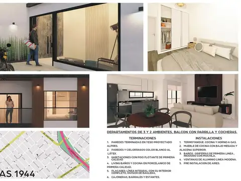 Departamento en Venta de 2 ambientes