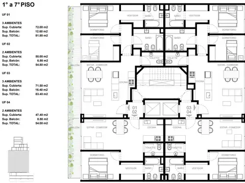 Departamento 3 ambientes en  Be Home Bajo Belgrano 12/ 2028