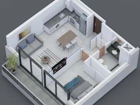Departamento en Venta de 1 dormitorio