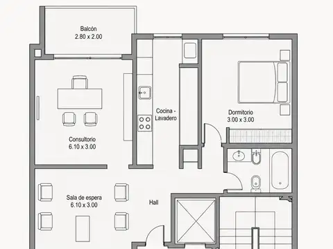 Departamento en Venta Apto profesional