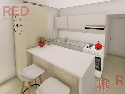 Departamento 2 ambientes con 1 baño