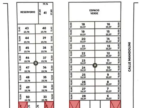 Terreno en Venta 10  mts Frente