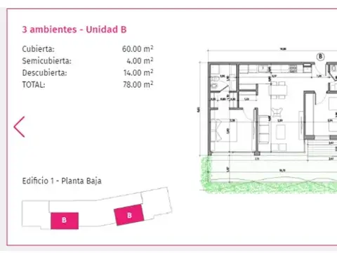 Departamento en Alquiler de 2 dormitorios