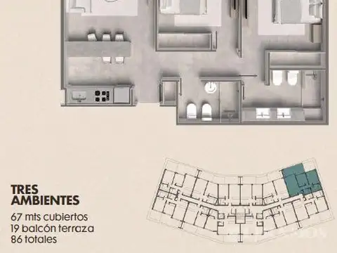 Departamento en Tortugas Woods KM 38, 5 Panamericana Ramal Pilar