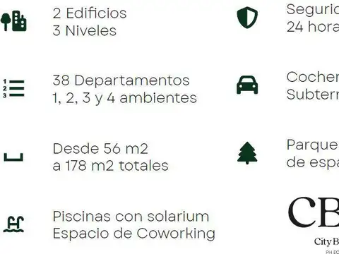 Departamento en Venta con 1 cocheras