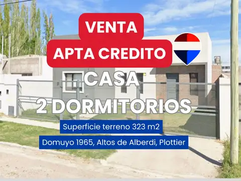 VENTA CASA 2 DORM. ALTOS DE ALBERDI PLOTTIER