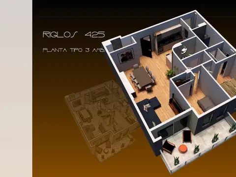 Departamento en Venta de 3 ambientes