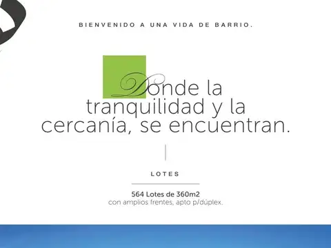 Terreno en Venta 26  mts Fondo