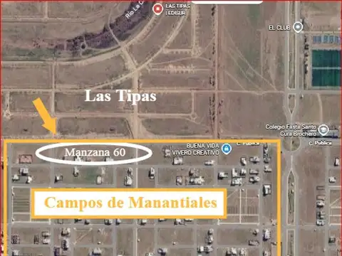 LOTE RESIDENCIAL 400m² - Perimetral colinda c/LAS TIPAS