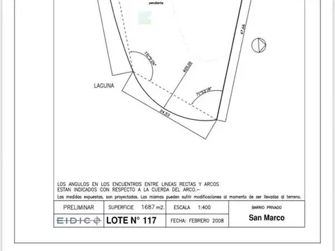 Venta lote San Marco a la laguna OPORTUNIDAD!! 1687 mtrs