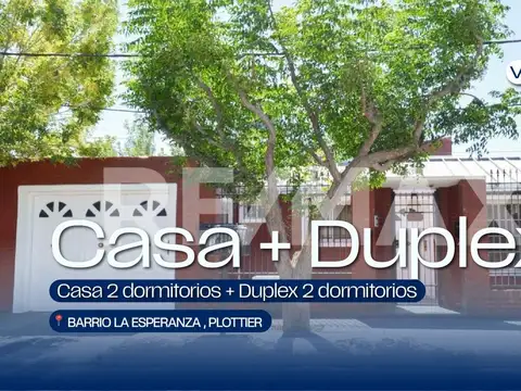Casa 2 Dormitorios en Venta + Duplex,  Plottier