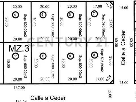 Terreno en Venta de 562,5 m2