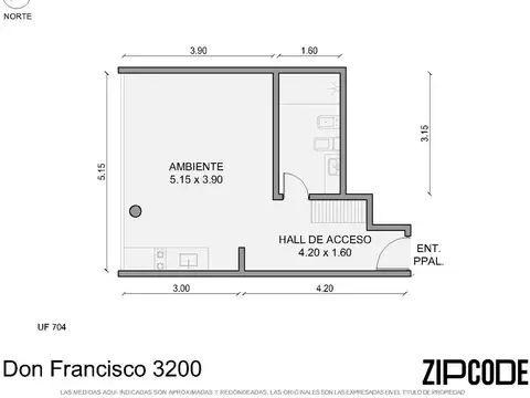Departamento en Venta de Monoambiente