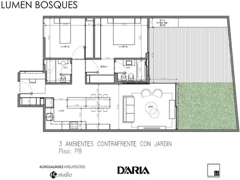 Venta Departamento 3 Ambientes con patio y jardín propio- Belgrano Chico