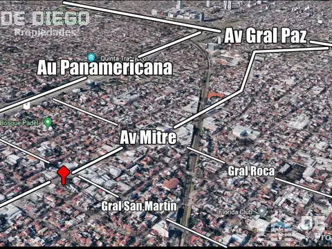 Terreno en Venta 8  mts Frente