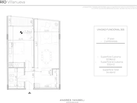 Departamento en Venta de 2 ambientes