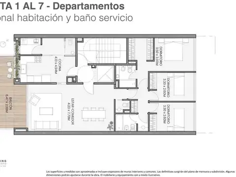 Departamento en Venta con 1 cocheras
