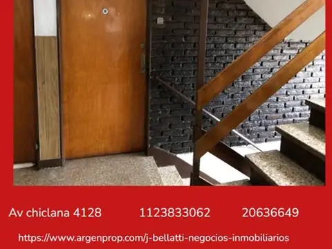 2 Ambientes. Muy amplio. luminoso. Excelente.