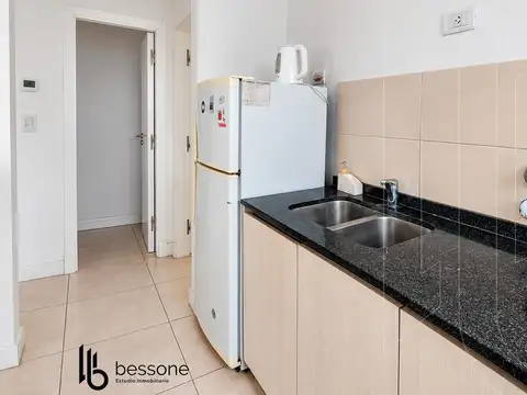 Departamento 2 ambientes con 2 baños