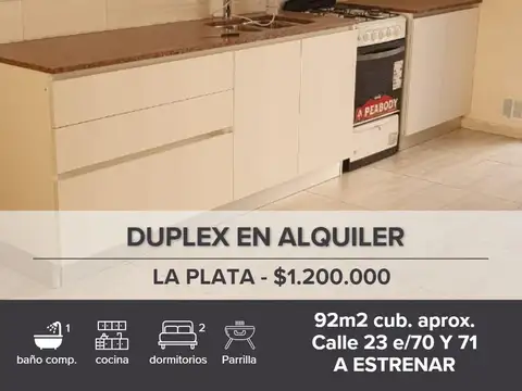 Casa Duplex en alquiler en La Plata