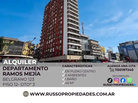 Alquiler de Departamento de 2 ambientes en Ramos Mejia