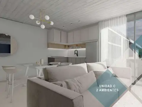 Departamento 2 ambientes con 1 baño