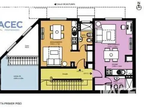 Departamento Monoambiente con 1 baño