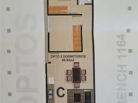 Departamento en Venta de 3 ambientes