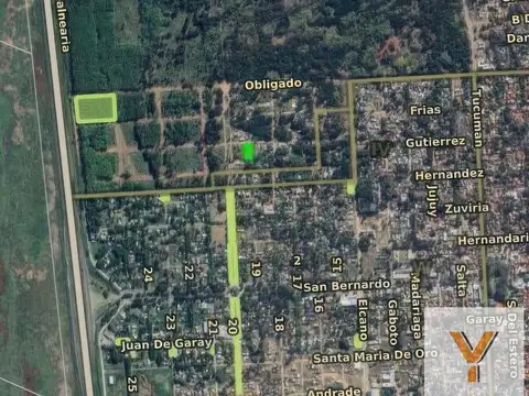 Terreno en Venta 20  mts Frente