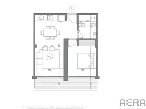 Departamento en Venta de 1 dormitorio