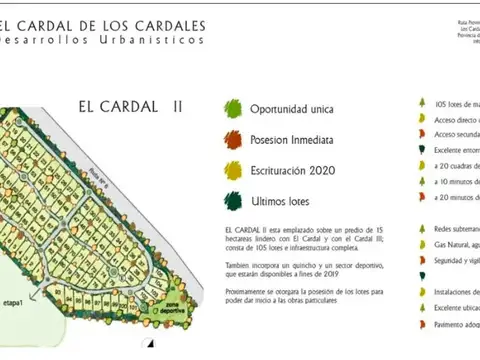 Terreno en Venta 44  mts Fondo
