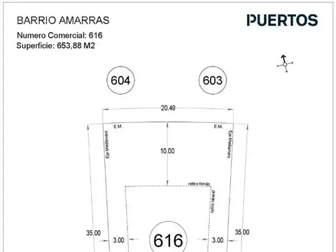 VENTA DE TERRENO EN PUERTOS DE ESCOBAR - BARRIO AMARRAS