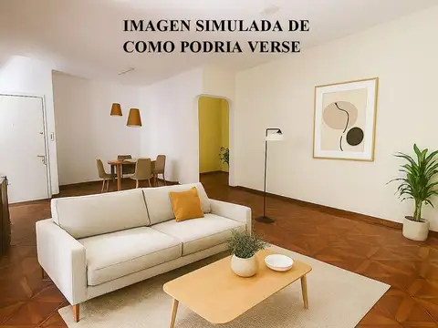 DEPARTAMENTO  3 AMB C/BALCON SOBRE LIBERTADOR SEMIPISO CFTE