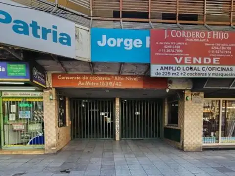 COCHERA CUBIERTA EN VENTA S/AVENIDA MITRE 1800 AVELLANEDA